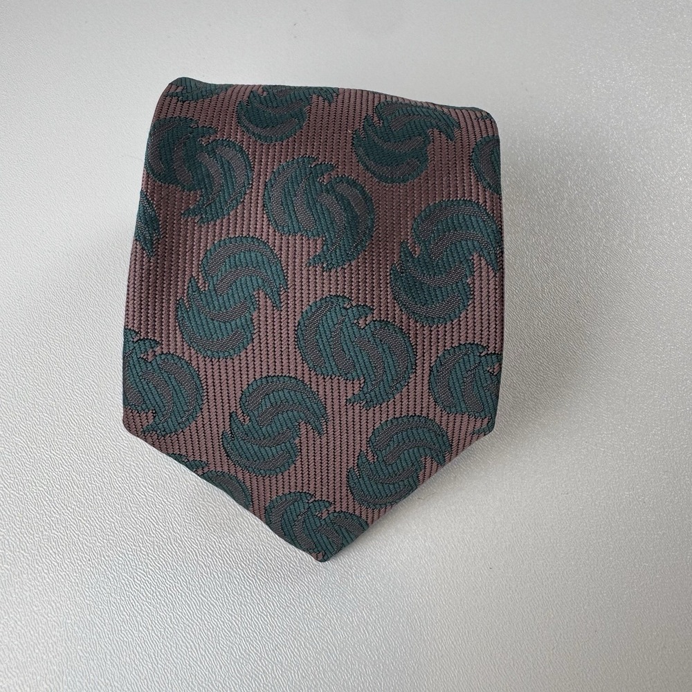 Paco Rabanne Mauve & Green Geometric Tie‎
